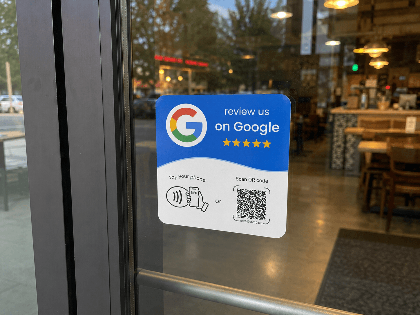 NFC review tag at door